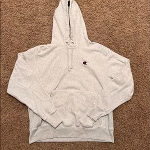 Vintage Champion reverse weave heather grey hoodie